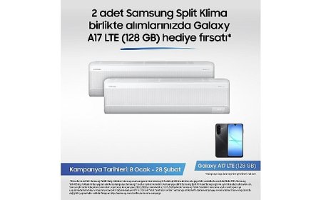 Samsung Split Klimalarda Galaxy A17 telefon fırsatı kampanyası!
