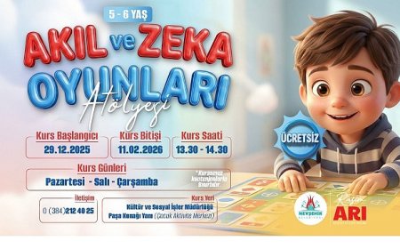 Nevşehir Belediyesi’nden Akıl ve Zekâ Oyunları Atölyesi