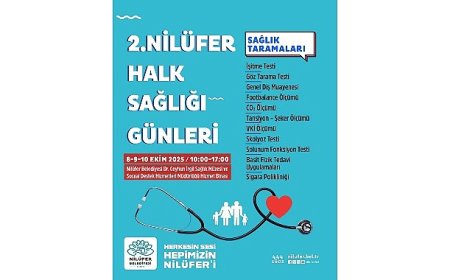 Nilüfer’de “Halk Sağlığı Günleri” başlıyor