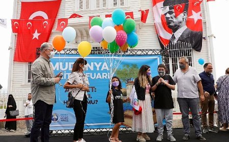 Mudanya Kitap Fuarı’nda balonlar demir için göğe yükseldi