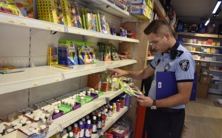 Bursa Karacabey Zabıtası’ndan okul öncesi kırtasiye denetimi