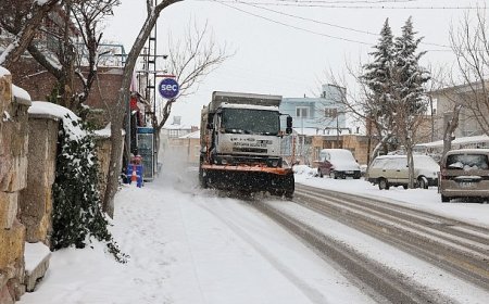 Nevşehir Belediyesi Karla Mücadele Çalışmaları Aralıksız Sürüyor