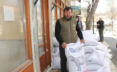 Büyükşehir’in üreticilere yem desteği sürüyor