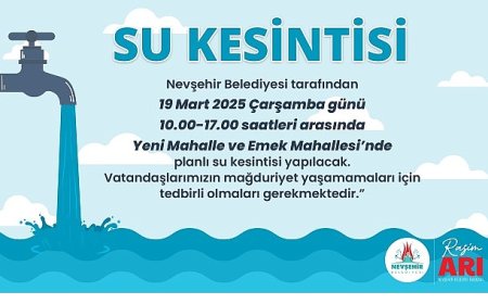 Yeni mahalle ve emek mahallesi’nde planlı su kesintisi yapılacak 