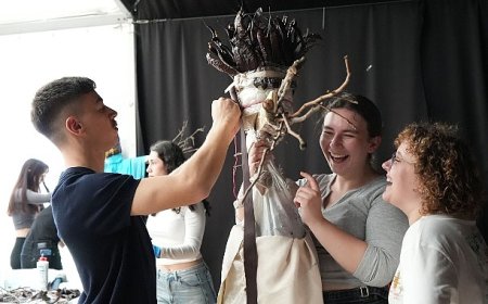 BİLGİ’li öğrenciler, gıda israfına dikkat çekmek için atıklardan korkuluk tasarladı