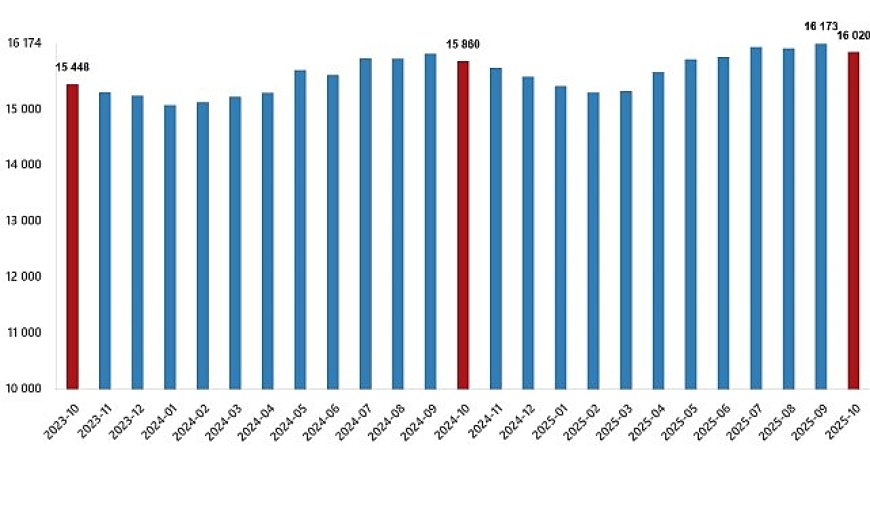 Ücretli Çalışan İstatistikleri, Ekim 2025