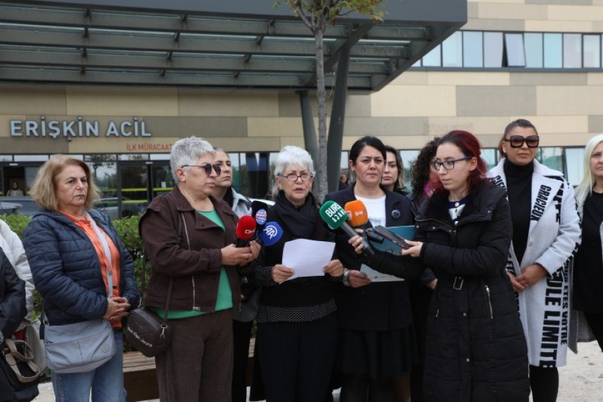 Mudanyalı kadınlar Bursa Şehir Hastanesi önünden kadına şiddete ‘dur’ dedi