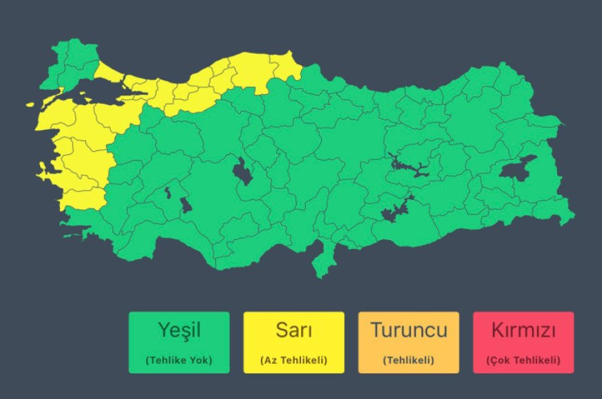 Meteoroloji’den Marmara ve Batı Karadeniz için kuvvetli yağış uyarısı