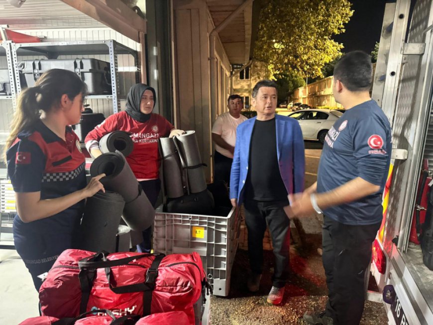 Bursa Osmangazi’den Sındırgı’ya afet sonrası hızlı destek