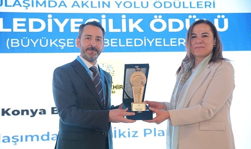 Konya Büyükşehir’in “Ulaşımda Dijital İkiz Platformu”na Belediyecilik Ödülü