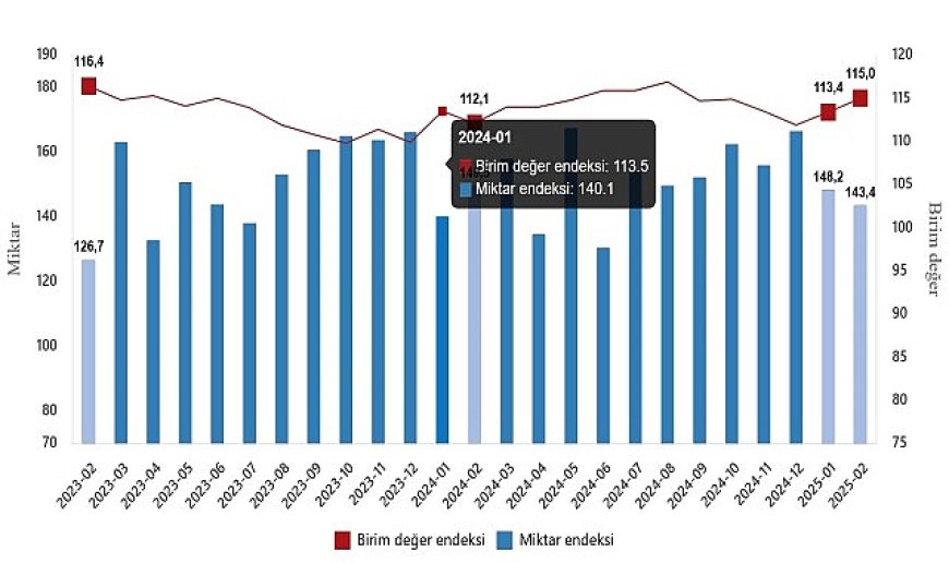 Dış Ticaret Endeksleri, Şubat 2025