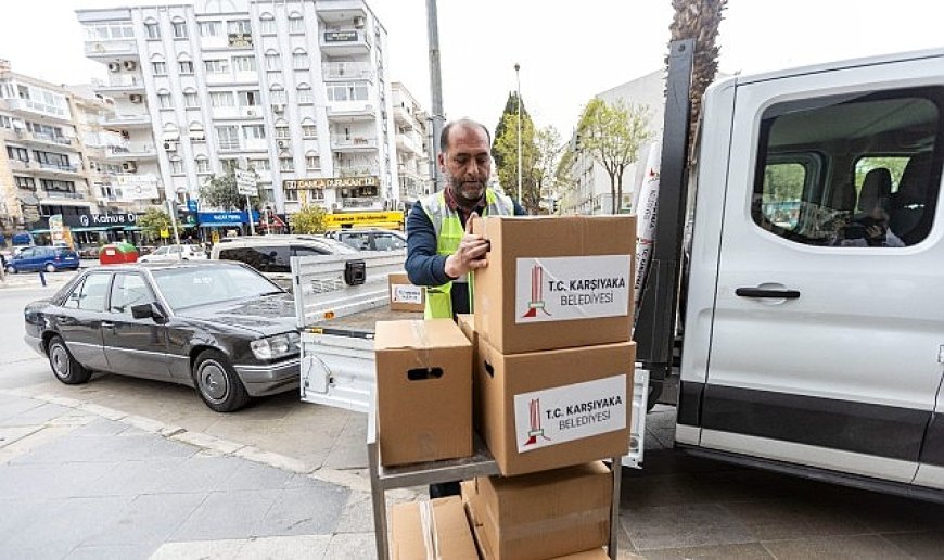 Karşıyaka Belediyesi’nden ihtiyaç sahiplerine Ramazan kolisi